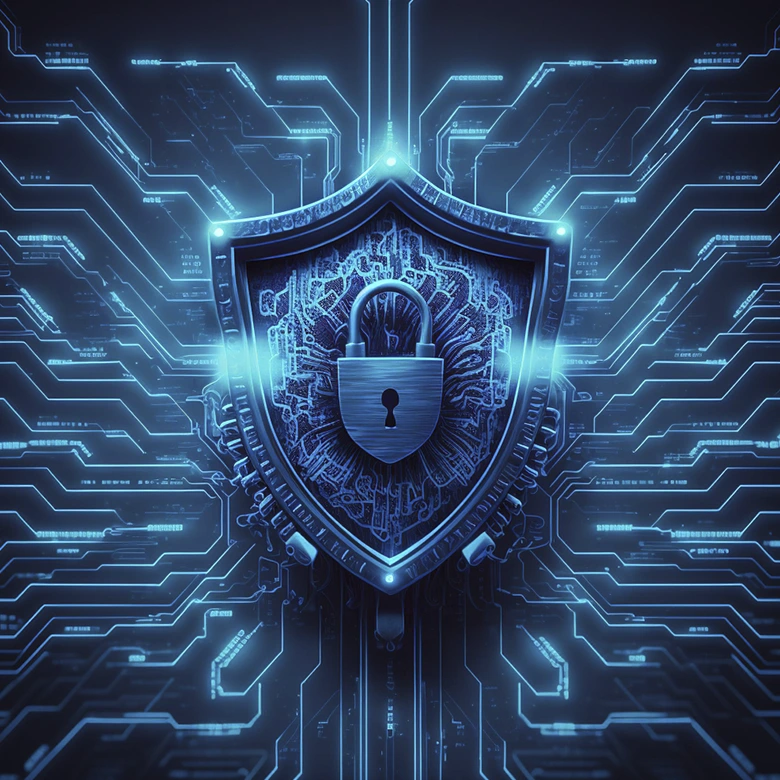 candado escudo cyberseguridad